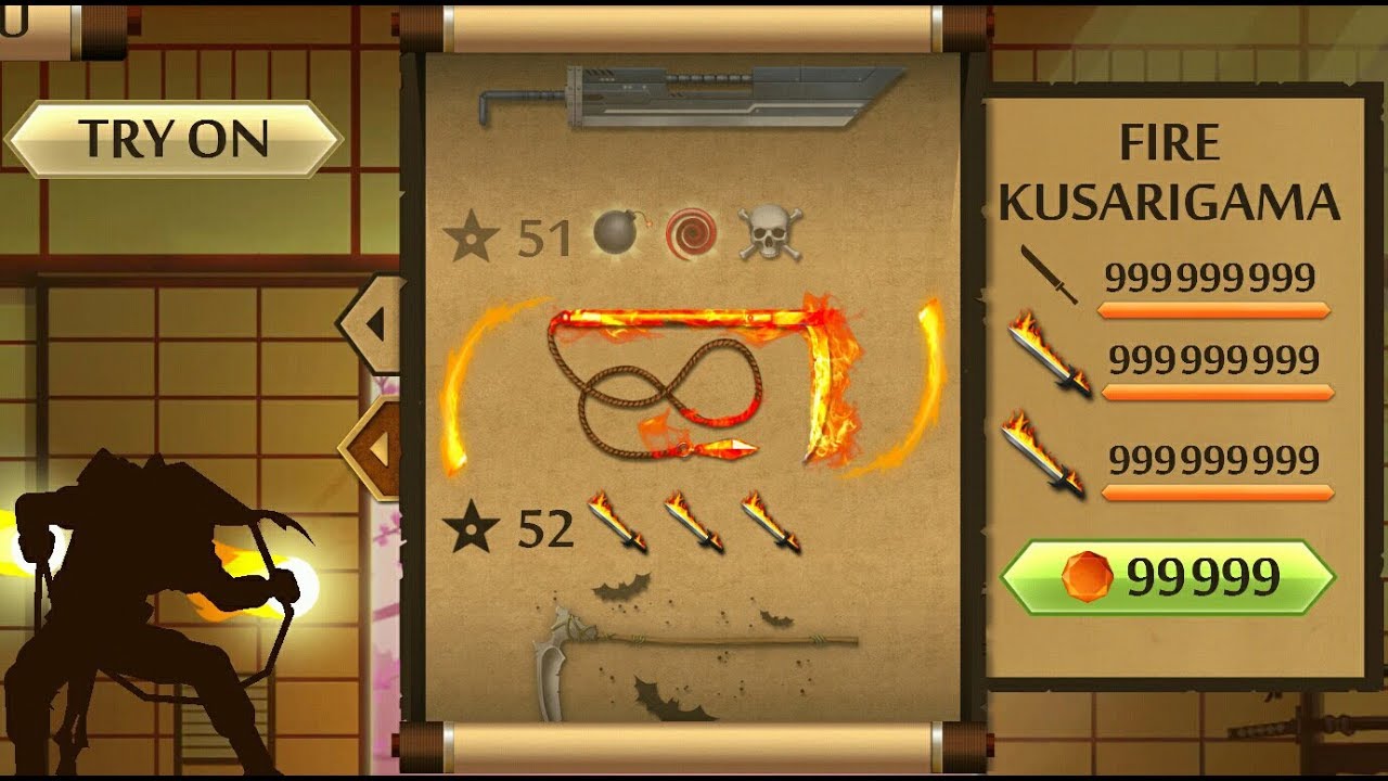 Shadow Fight 2 The Most Powerful FIRE KUSARIGAMA