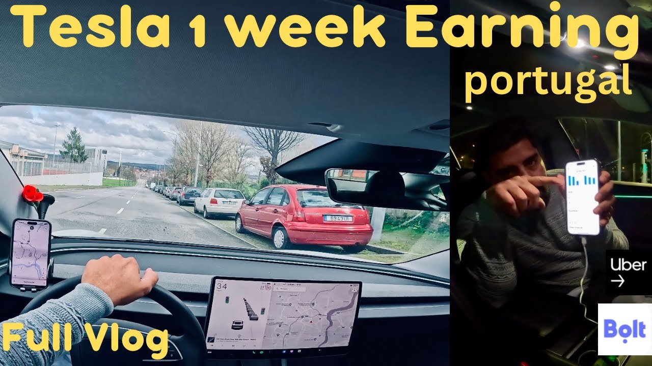 1 week earning on Tesla Uber & Bolt in Portugal 🇵🇹 | Ghazanfar Vlogs