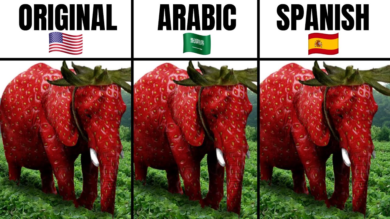Strawberry Elephant / Original vs Arabic vs Spanish