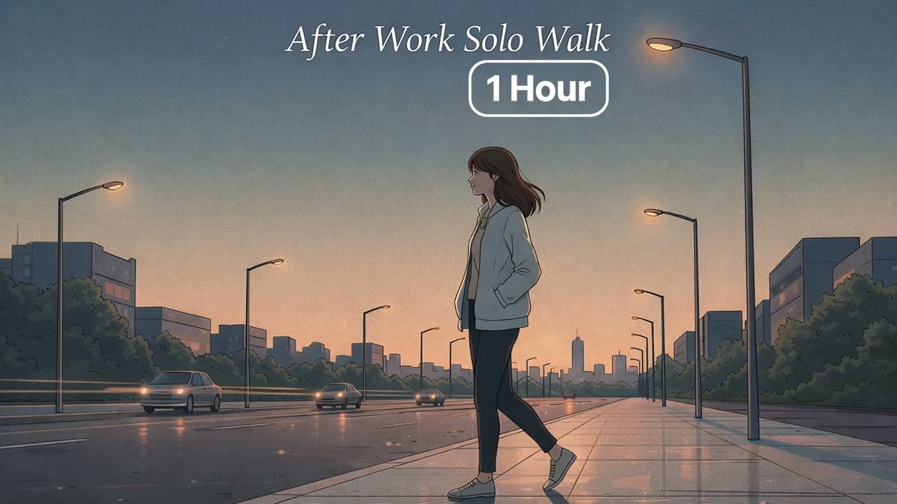 🚶 1 Hour After Work Solo Walk｜Quiet Reset at Dusk【ZynthTone】