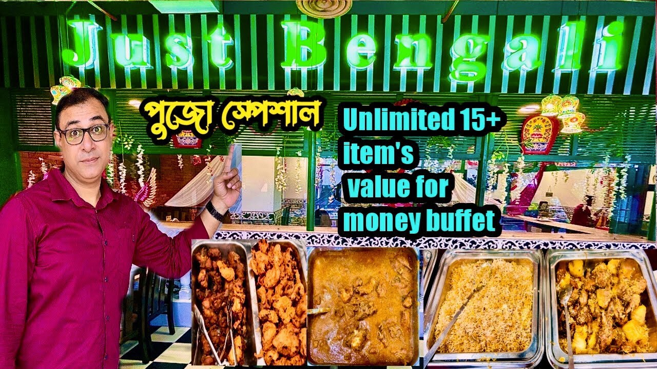 Pujo Special Cheapest unlimited Buffet with 15+ items ₹399 ♥️🔥 at Just Bengali