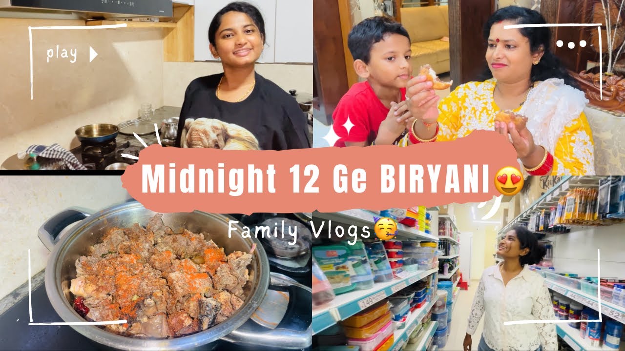 ಮಧ್ಯರಾತ್ರಿ BIRYANIIII PARTY🥳||SPURTHI VLOGS||