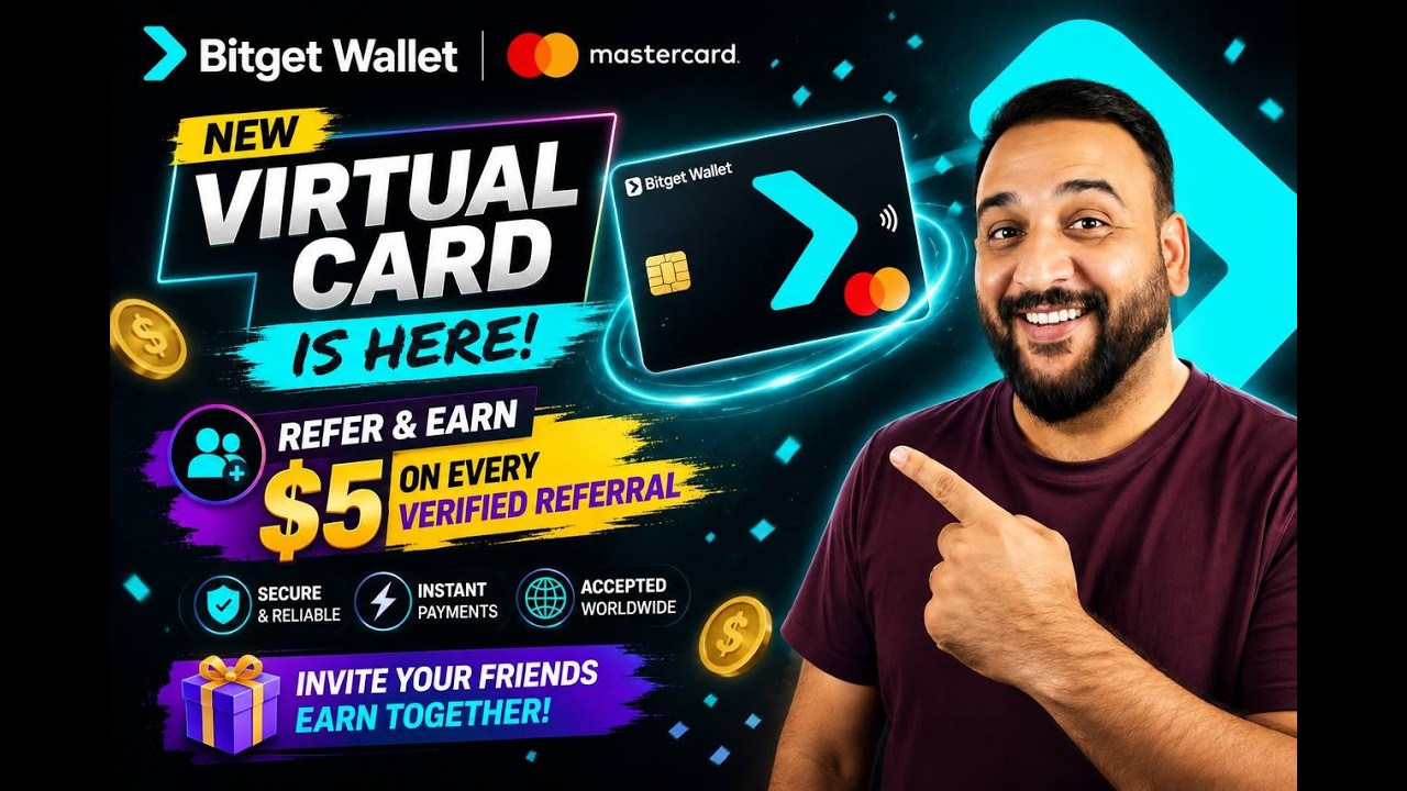🔴 LIVE | Bitget Wallet NEW Virtual Card + $5 Referral Bonus | Earn on Every Verified Invite!