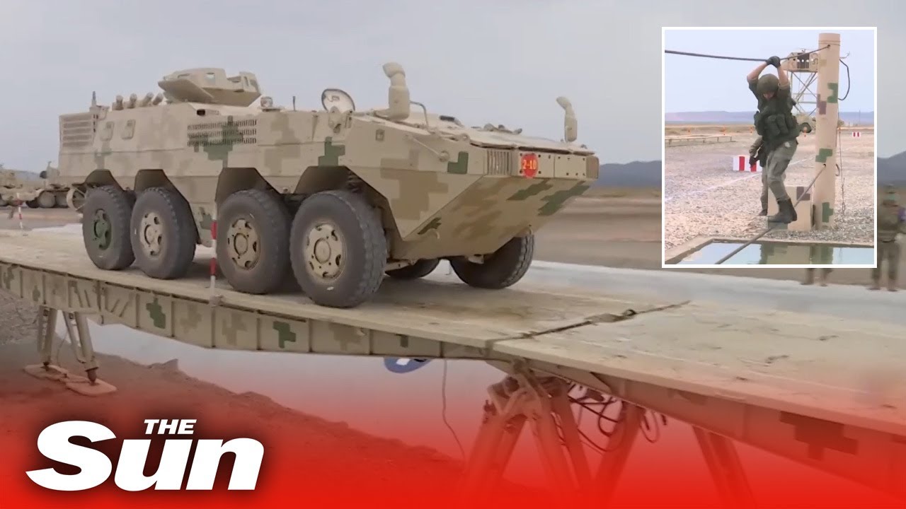 Russian forces practice military exercises in China