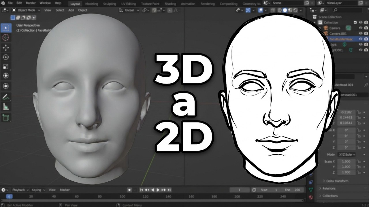 LINE ART en Blender 3.2.2