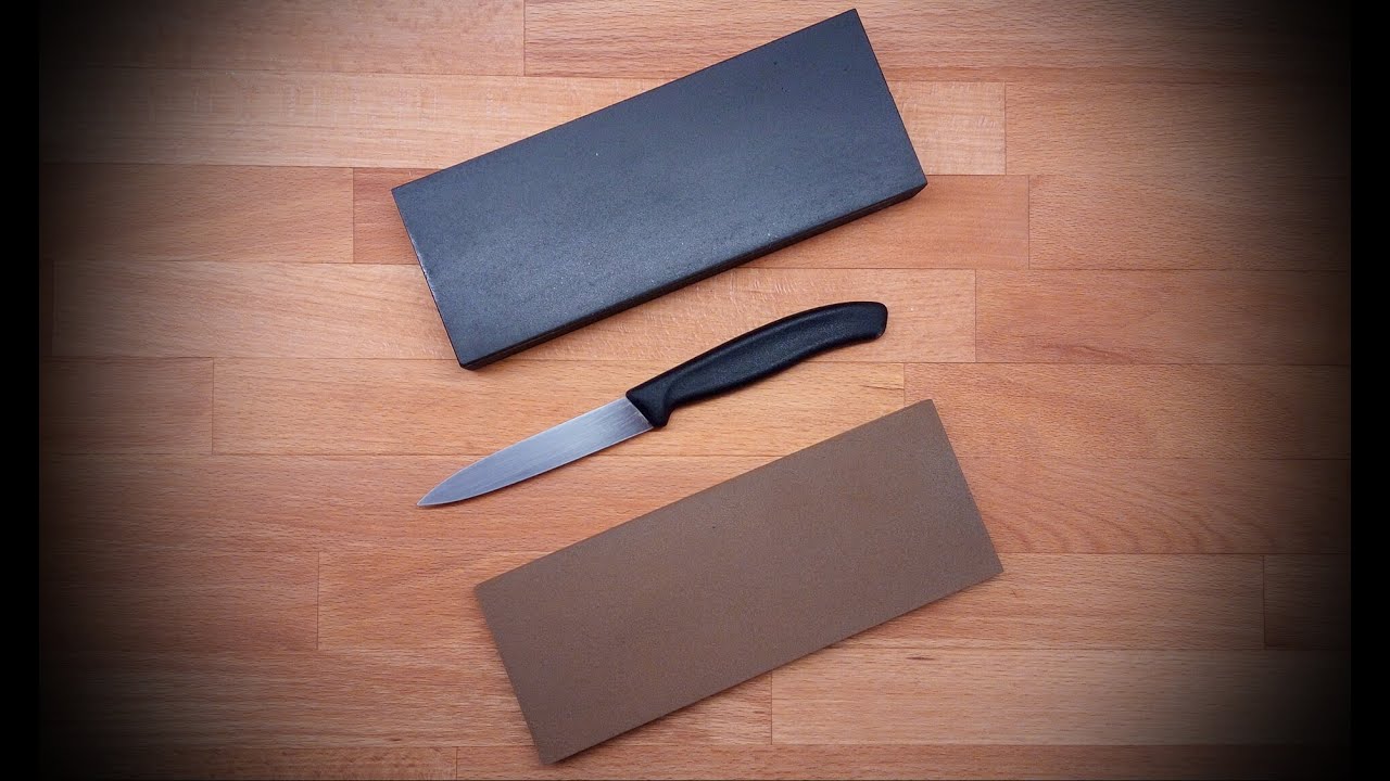 Sharpening Victorinox paring knife with Norton India Medium and Black Arkansas stones