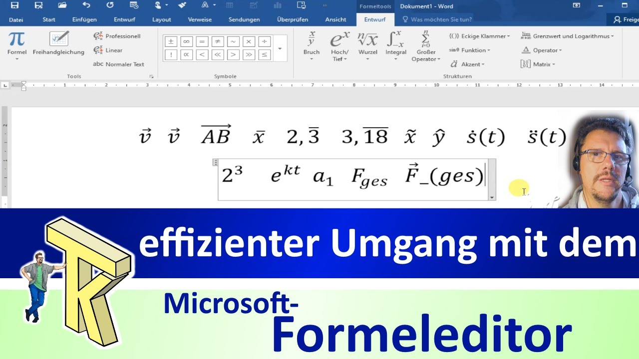 Effizienter Umgang mit dem (Microsoft) Formeleditor