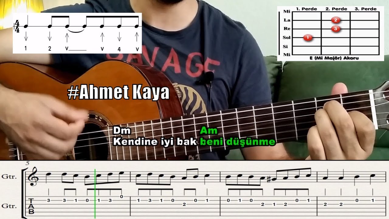 Ahmet Kaya - Kendine İyi Bak/Solo-Akor-Arpej Nasıl Çalınır/Gitar dersi