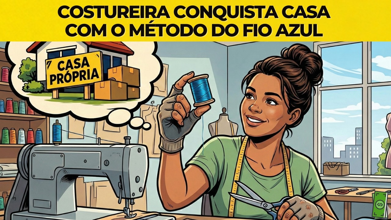 Como uma COSTUREIRA usou a RENDA EXTRA do FIO AZUL e SAIU DO ALUGUEL em 12 meses