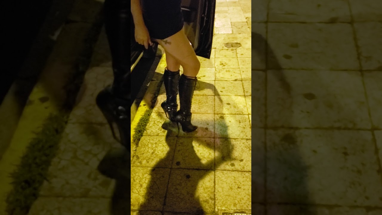 A friend wearing my extreme heel boots