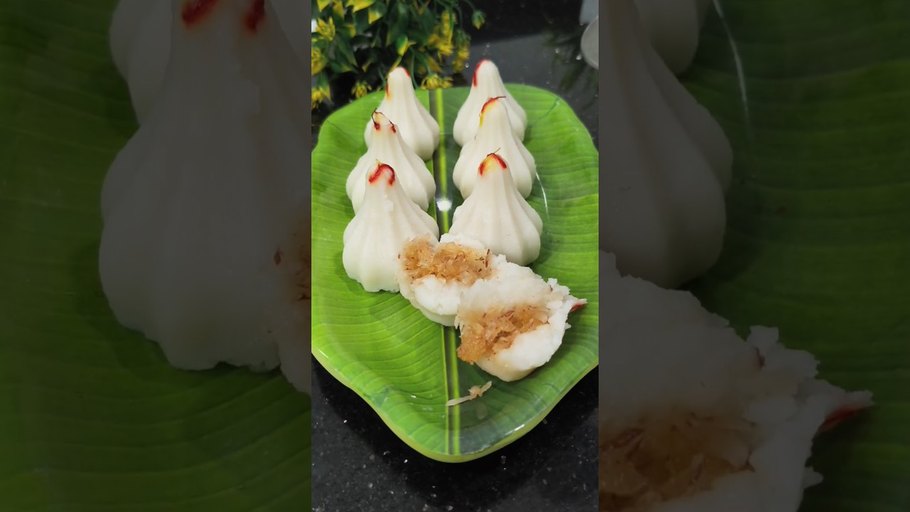 Ganapati Bappa ke liye Ukadiche Modak | Very Soft & quick Modak Recipe | #Ukadichemodak #Shorts