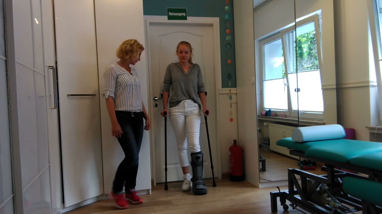 Unterarmgehhilfen richtig benutzen mit Teilbelastung