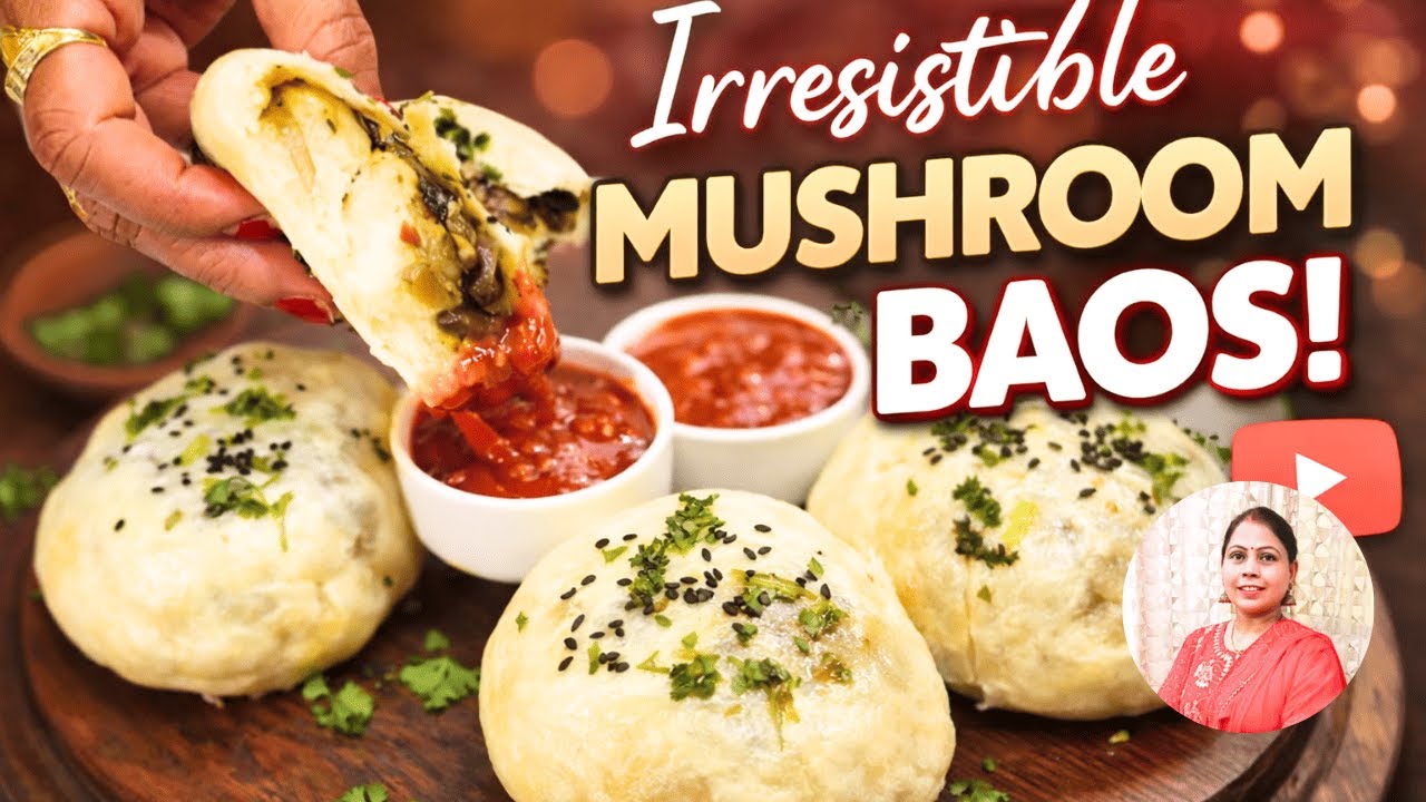परफेक्ट मशरूम बाओ रेसिपी | घर पर स्ट्रीट-स्टाइल स्वाद | Irresistible Mushroom Baos 🤤 |