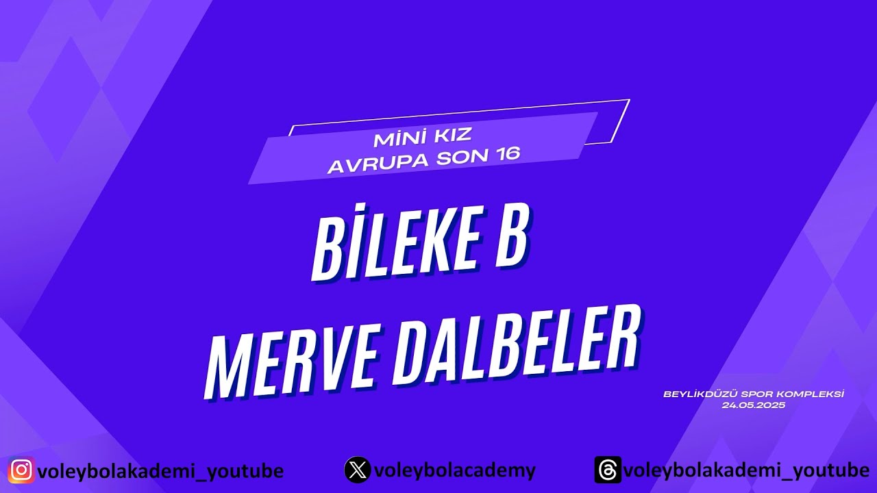 Bileke B - Merve Dalbeler / Mini Kızlar Avrupa Son 16 - 2.Set