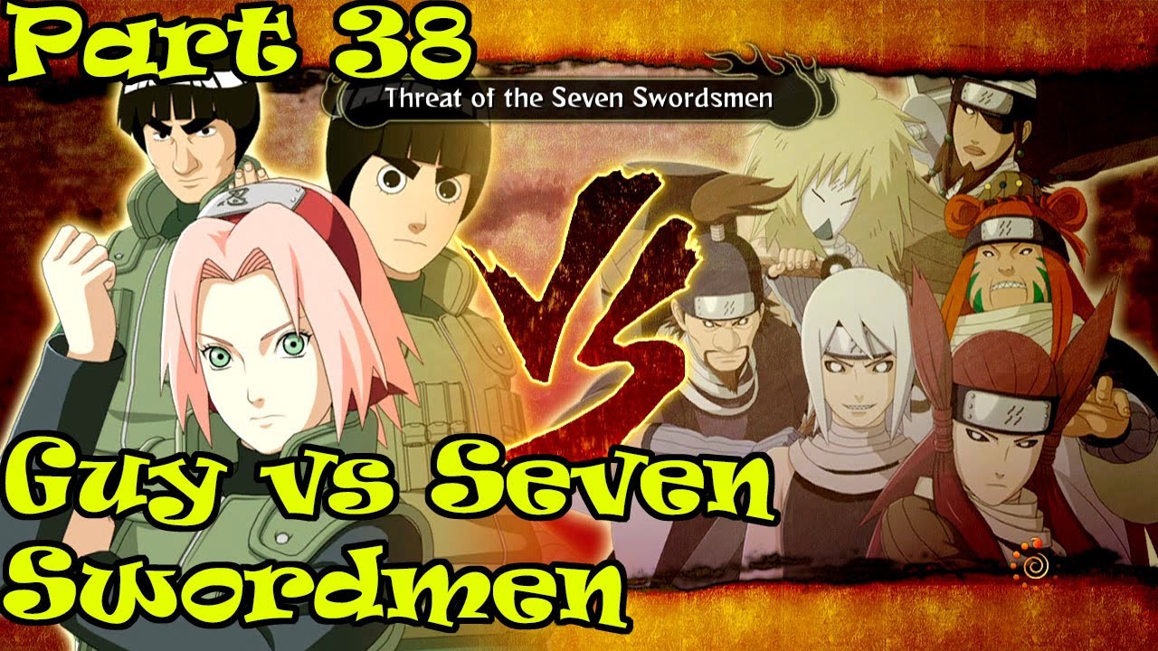 Naruto Ultimate Ninja Storm 3 Walkthrough Part 38 Guy vs Seven Swordsmen of the Mist [XBOX 360]