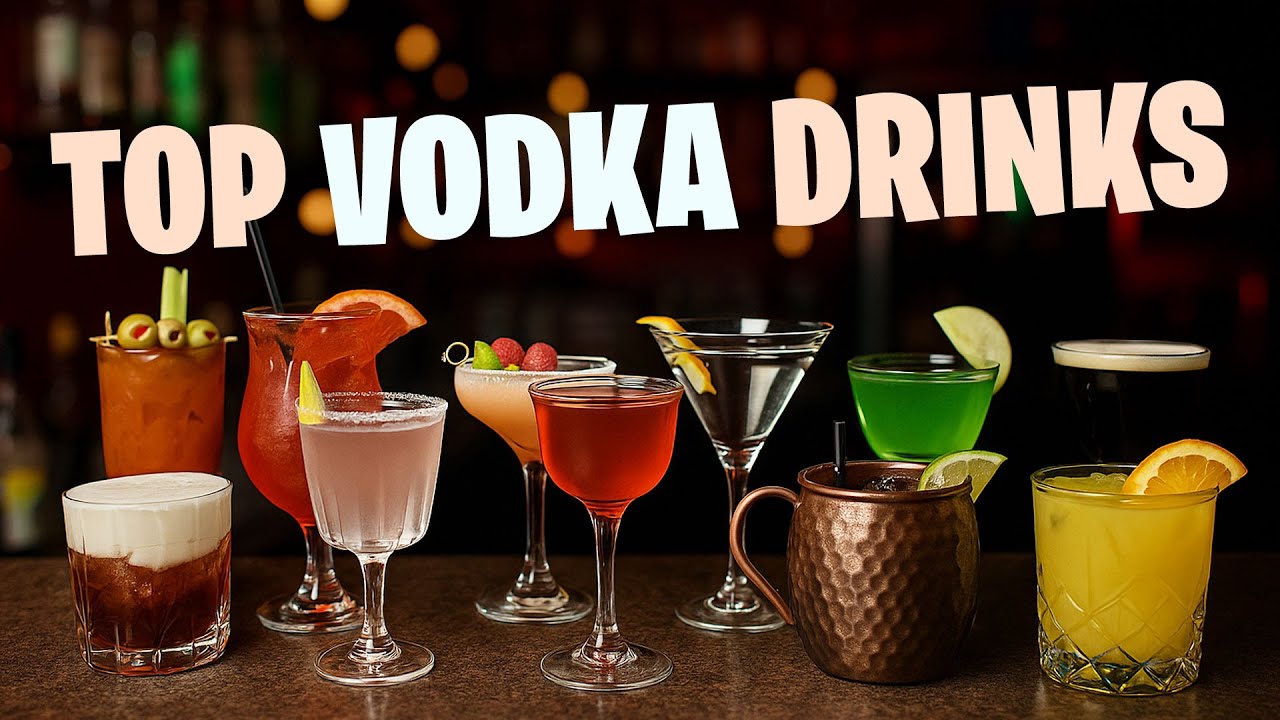 ТОП-10 коктейлей с водкой + 1 бонус 🍸 | Лучшие напитки с водкой, которые стоит попробовать дома!