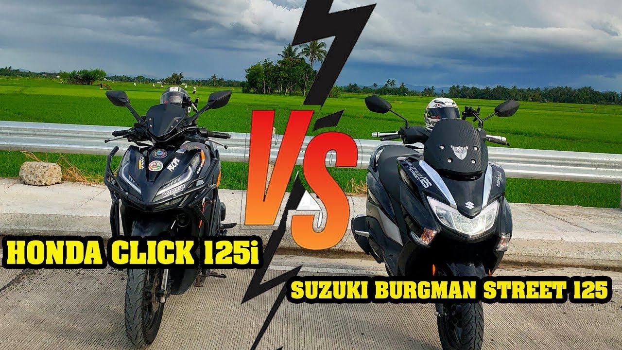 SUZUKI BURGMAN VS  HONDA CLICK 125i