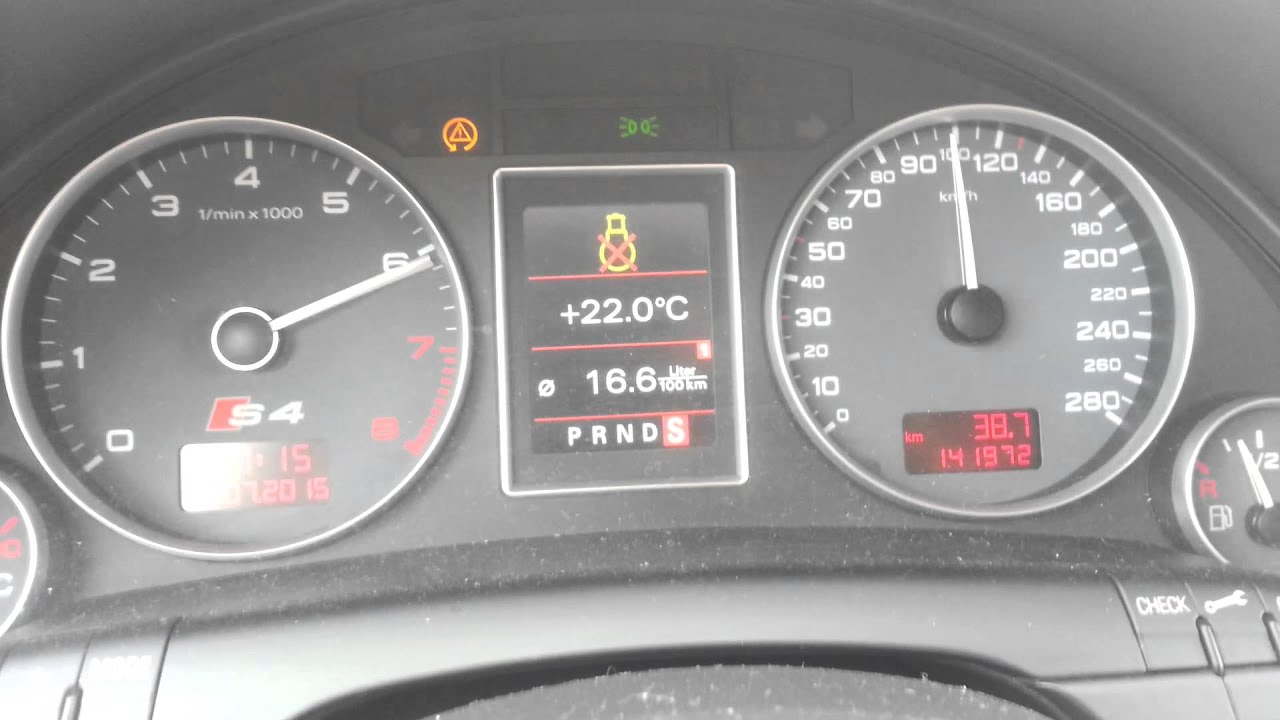 Audi S4 B6 4.2 V8 344 HP acceleration 0-140 km/h