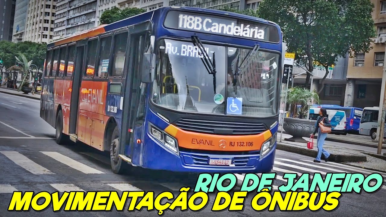 MOVIMENTAÇÃO de ÔNIBUS | CANDELÁRIA - CENTRO do RIO DE JANEIRO