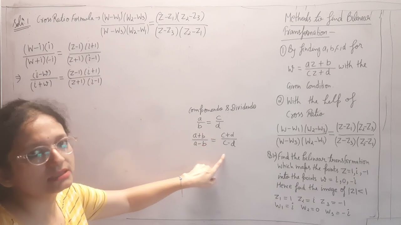 L64,Find the Bilinear transformation which maps the points Z=1,i,-1 into the points W=i,0,-i Hence