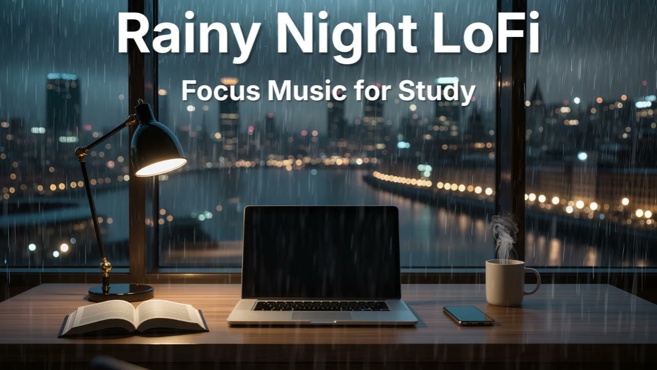 Rainy Night LoFi 🌧️ Focus Music for Study | Soft Rain & Chill Beats