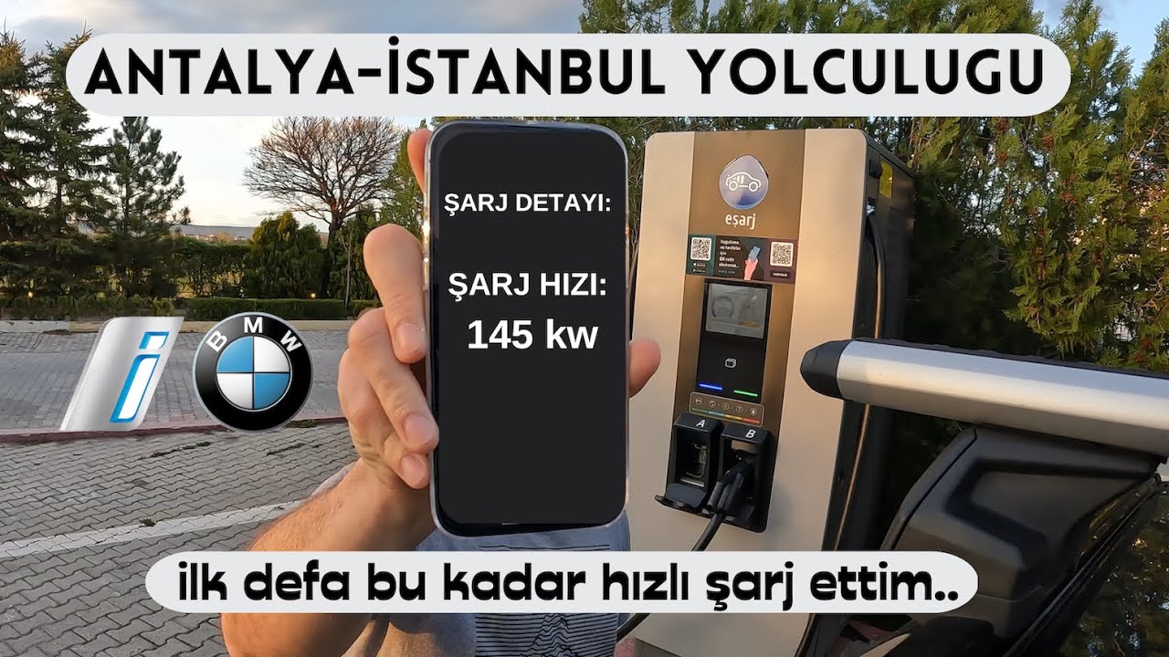 ANTALYA-İSTANBUL YOLCULUGU...İLK DEFA BU KADAR HIZLI ŞARJ ETTİM.. 145 kw HIZ..