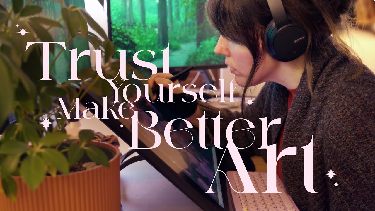 Trust Yourself, Make Better Art ✨ paint with me , cosy art vlog , artist advice