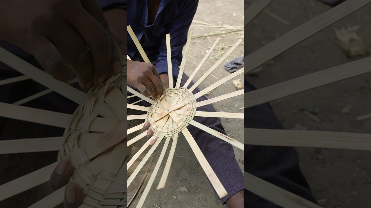 How To Make Hand Crafted Bamboo Basket, Easy To Make #shorts