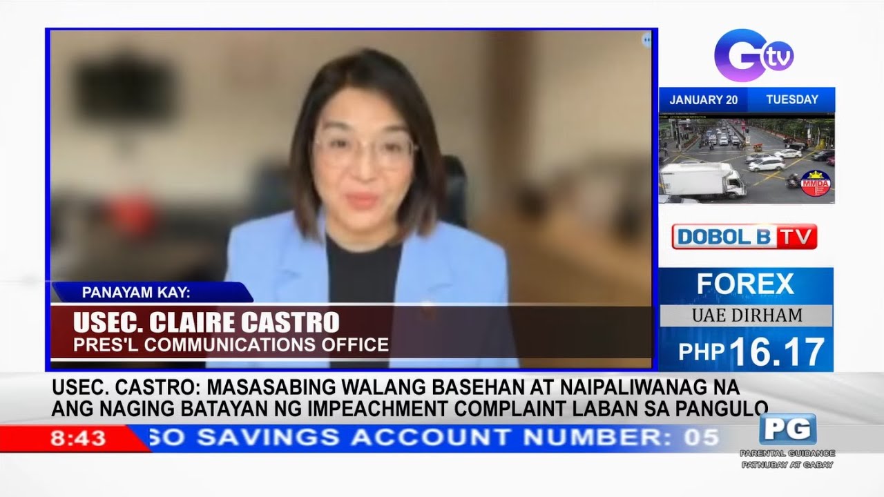 Walang basehan ang mga alegasyon sa impeachment complaint vs PBBM — Usec. Castro