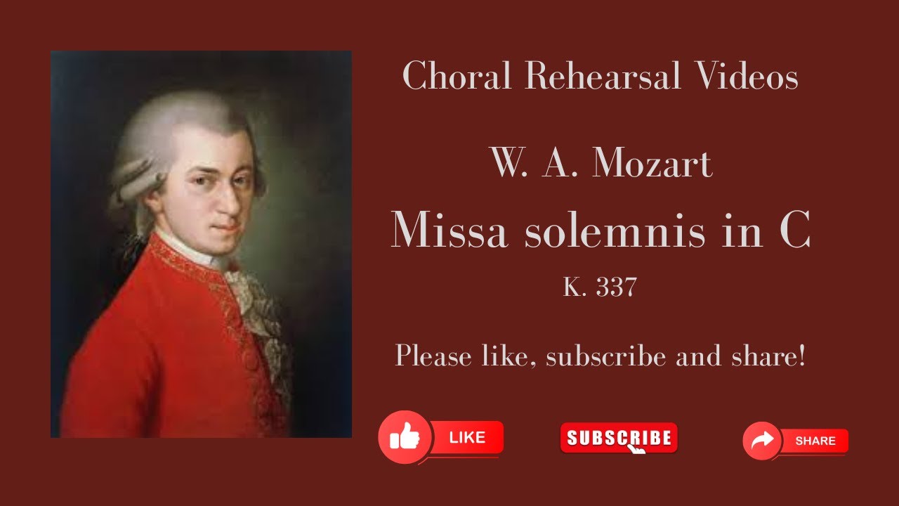 Mozart Missa solemnis #2 Gloria 4 staves tenor