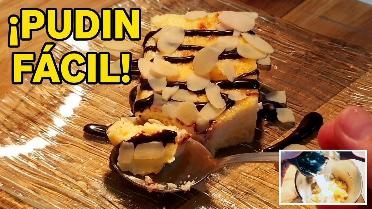 PUDIN FÁCIL y saludable: Sin harina y sin mantequilla, el POSTRE más rico que verás hoy.