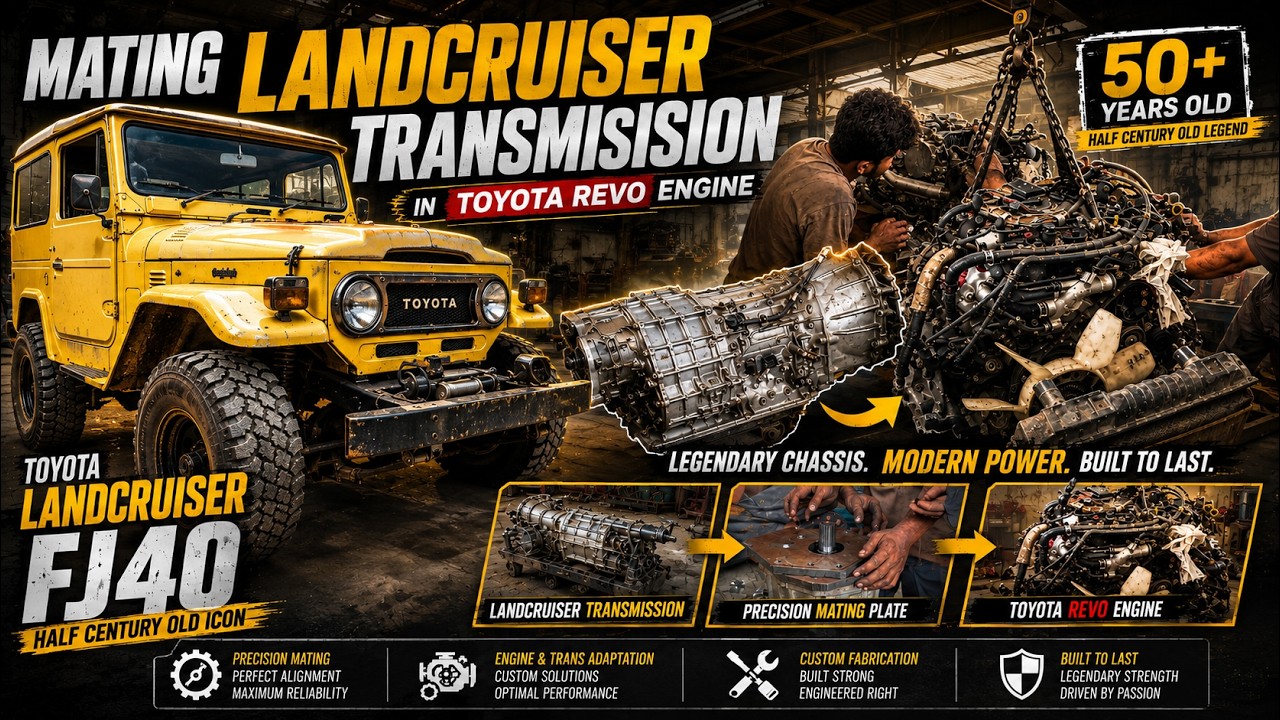 Half Century Old Classic Meets Modern: Toyota Land Cruiser FJ40 Hilux Revo Engine Conversion