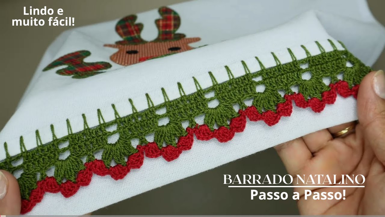 Barrado de crochê lindo e fácil! Maravilhoso para o Natal!