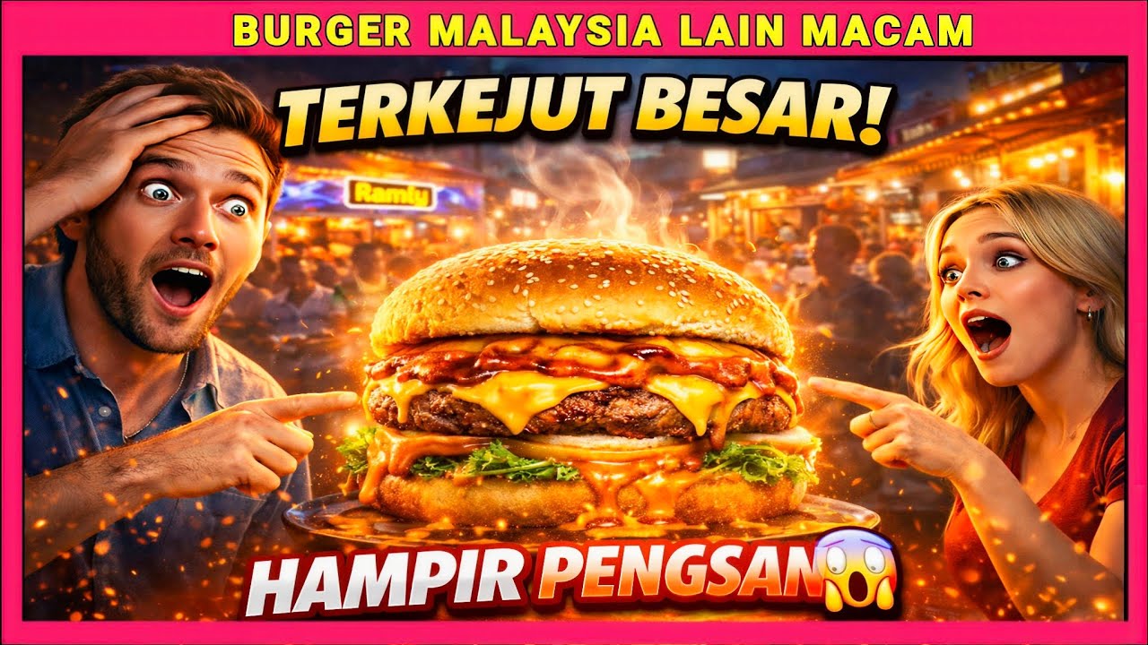 “TERKEJUT BESAR! Orang Eropah Hampir ‘PENGSAN’ Lepas Gigit Burger Ramly Malaysia! 😱🍔🔥”