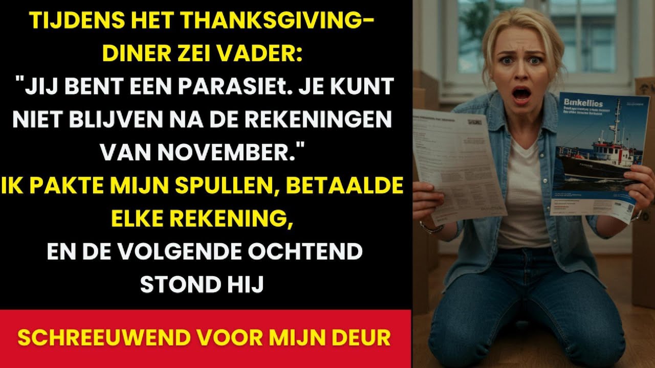 Met het kerstdiner zei mijn vader: 'Je bent een parasiet. Je mag hier niet meer blijven.' Ik vertrok