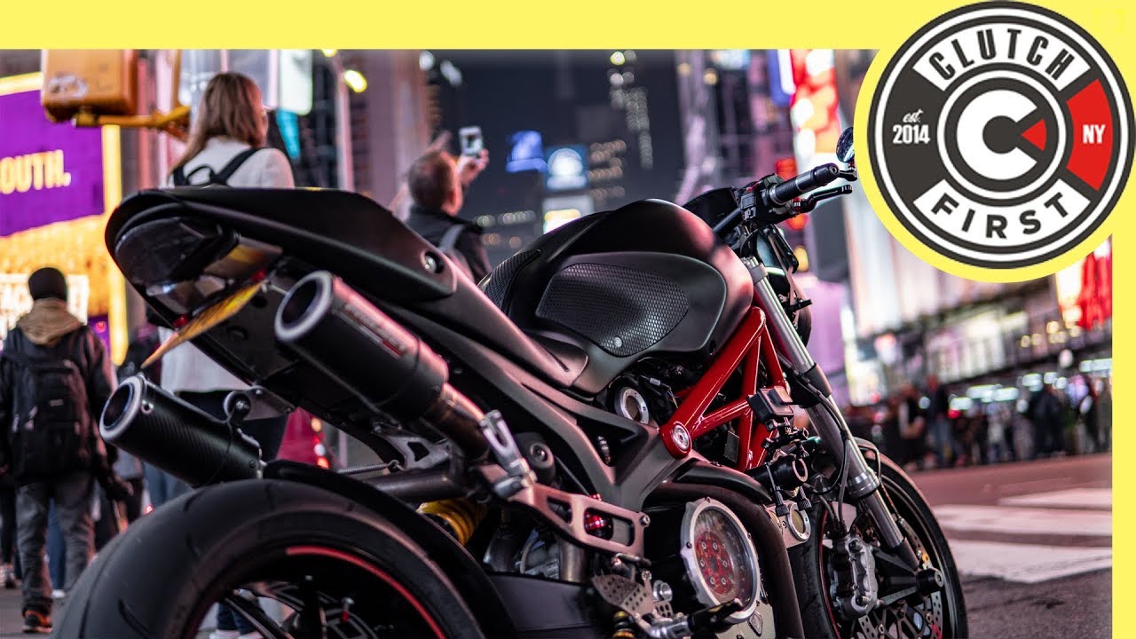 SC Project CR-T Exhaust Sound on a [Ducati Monster] in NYC