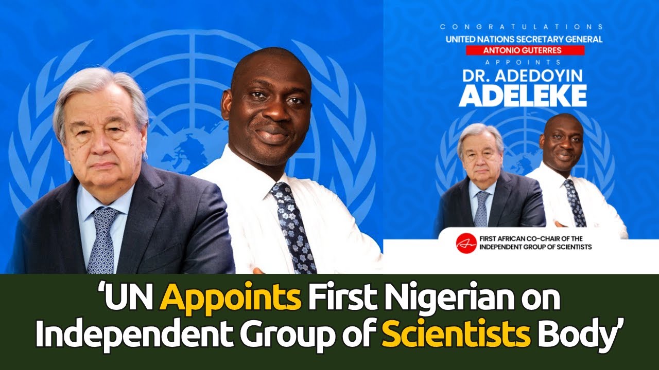 ‘UN Appoints First Nigerian on Independent Group of Scientists Body’
