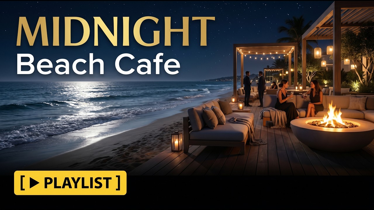Midnight Beach Cafe ☕ Deep House Lounge Mix (2 Hours)