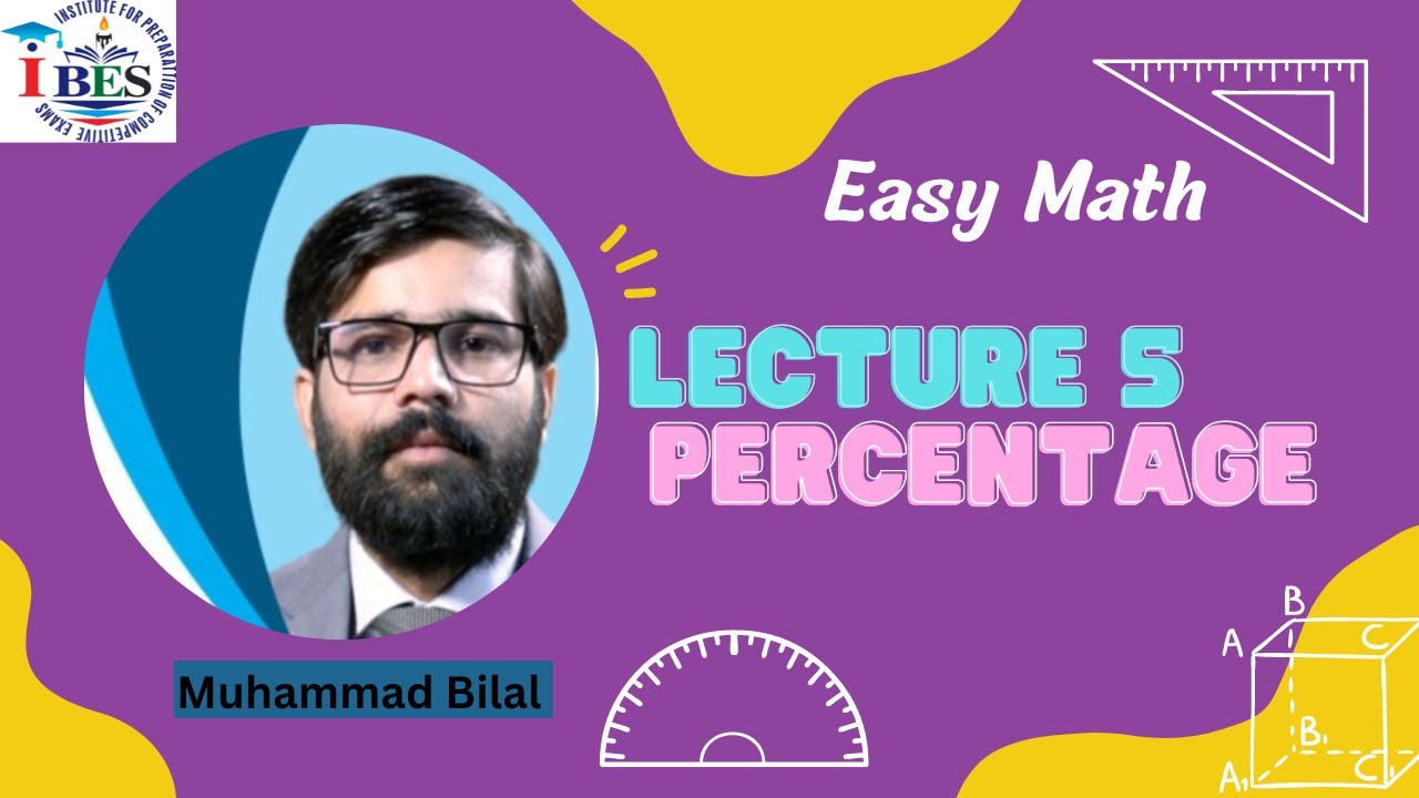 Lecture 5| Percentage | Mathematics  | PPSC | FPSC| Literacy Mobilizer| AD-FIA| Inspector FIA | IBES