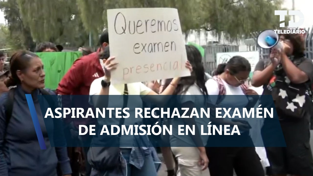 Aspirantes y padres protestan en la UNAM; exigen anular examen por presunto fraude con IA