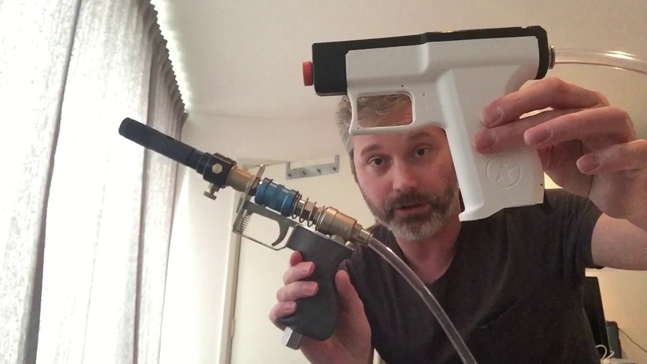 Test firing Nerf Liberator GEN2. Remote rig select fire HPA powered ‘tiny’ mag in grip blaster.