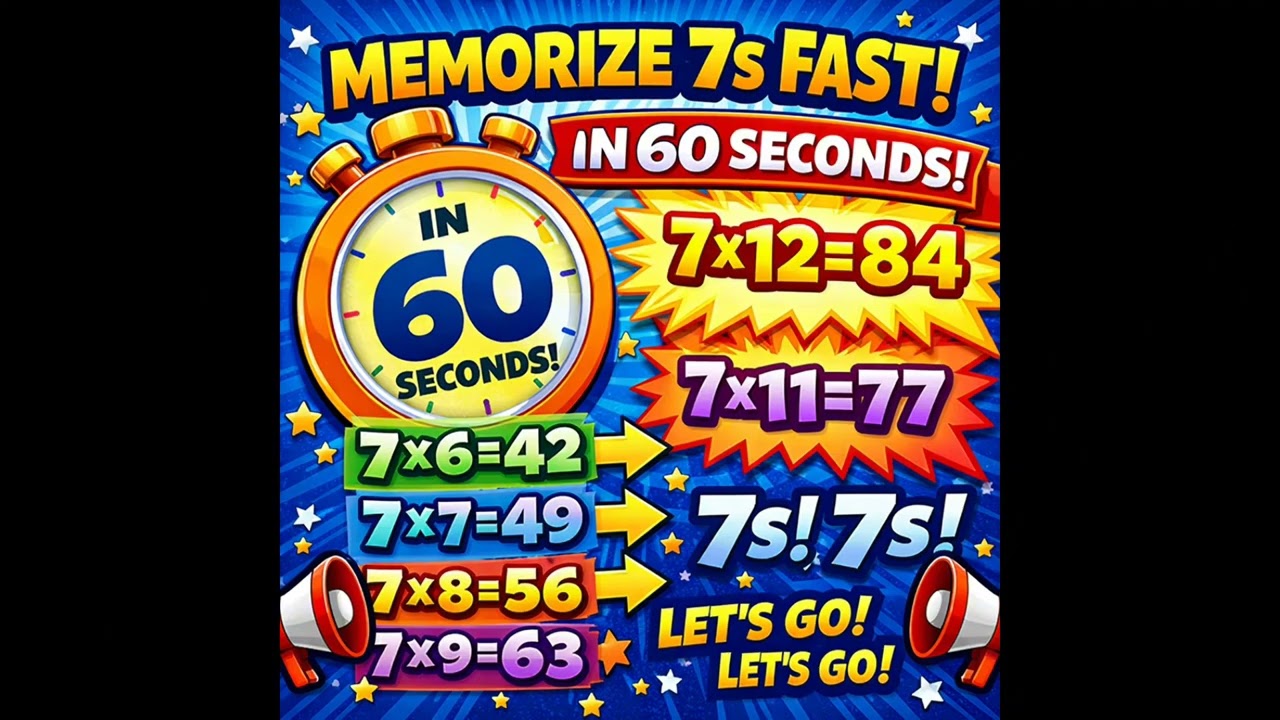 7 Times Table Song 🎶 Learn Multiples of 7 FAST (1&ndash;12 Made Easy!)