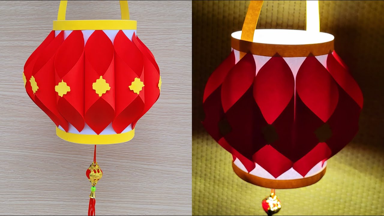 Cách Làm Lồng Đèn Trung Thu Bằng Giấy A4 Đơn Giản | DIY Lantern | Vân Handmade