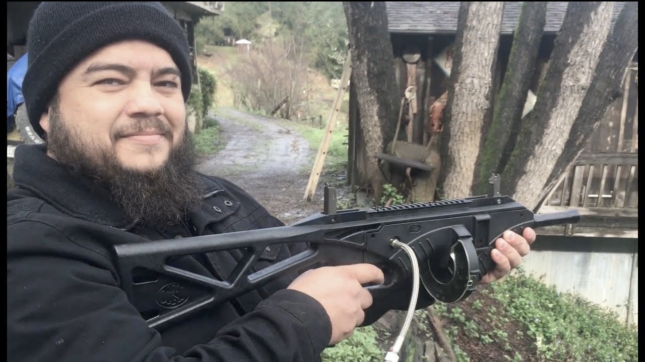 Shooting the FN 303 Less Lethal Launcher Paintball Rifle with David Coronel