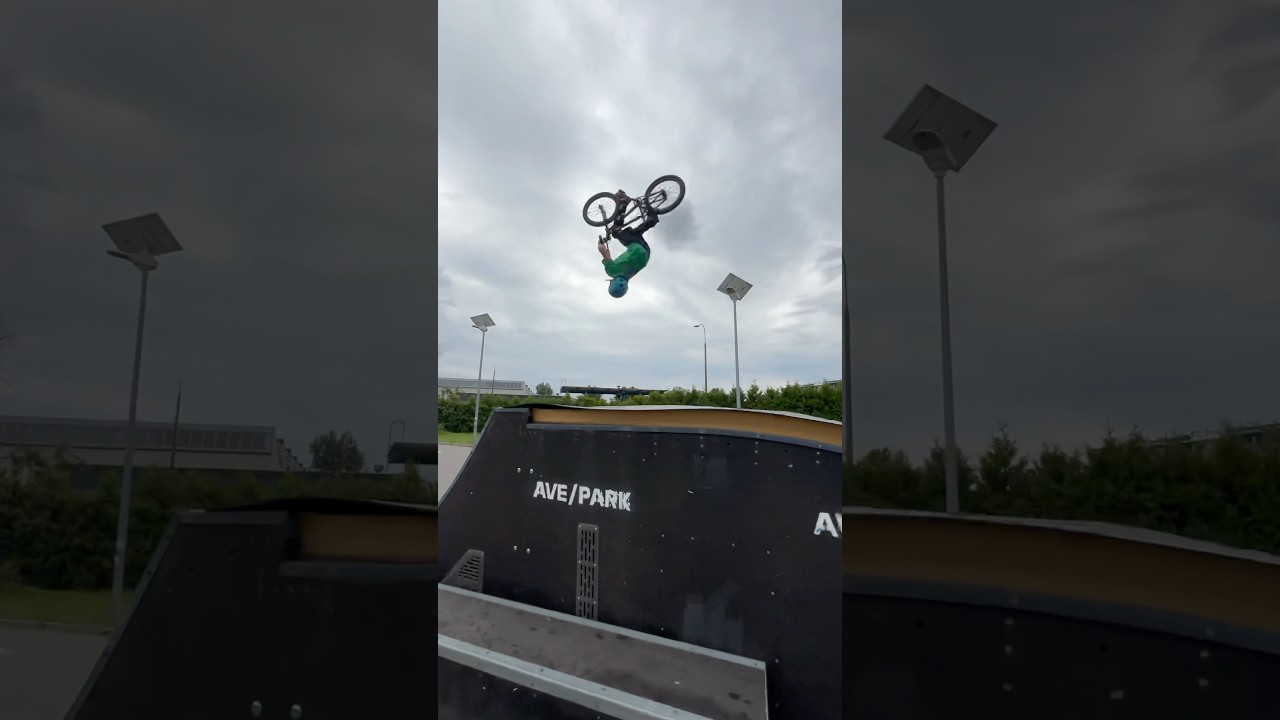 W ciągu 2 dni nauczył się backflipa 🤯 #fun #bmx #action #tricks #bike #mtb #flip #challenge #funny