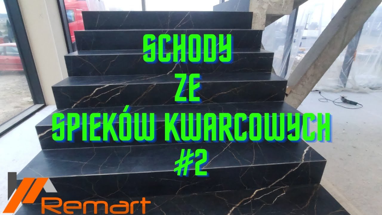 Spieki kwarcowe na schodach. krok po kroku. #Remart