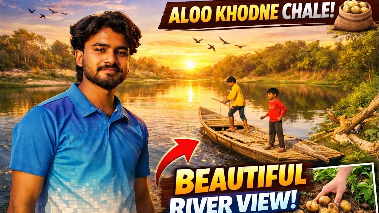 आज खेत जाते हुए आलू खोदने का सफर और नदी का खूबसूरत नज़ार#ViralVideo#TrendingReels#vlog #ExplorePage