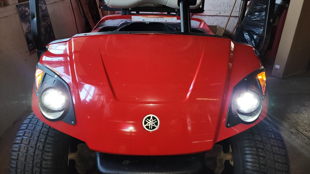 Today I install a DOT LED Headlight, turn signal and horn kit on my 2008 Yamaha Drive G29 Golf Cart!