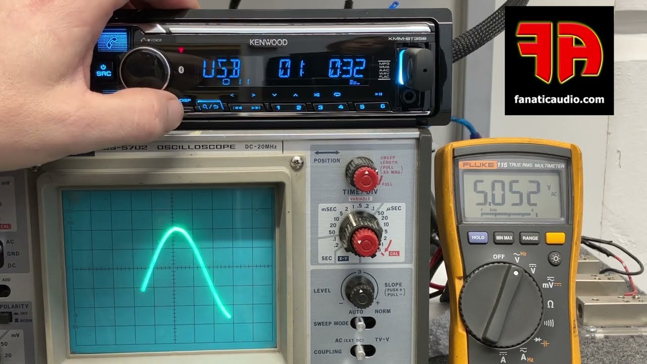 Kenwood KMM-BT358 linjalähtöjen mittaukset