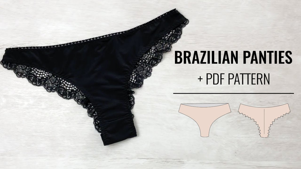 How to sew brazilian panties. Sewing pattern brazilian panties PDF.